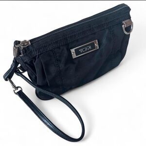Voyageur Vienna Triple Compartment Wristlet Black Tumi Wristlet